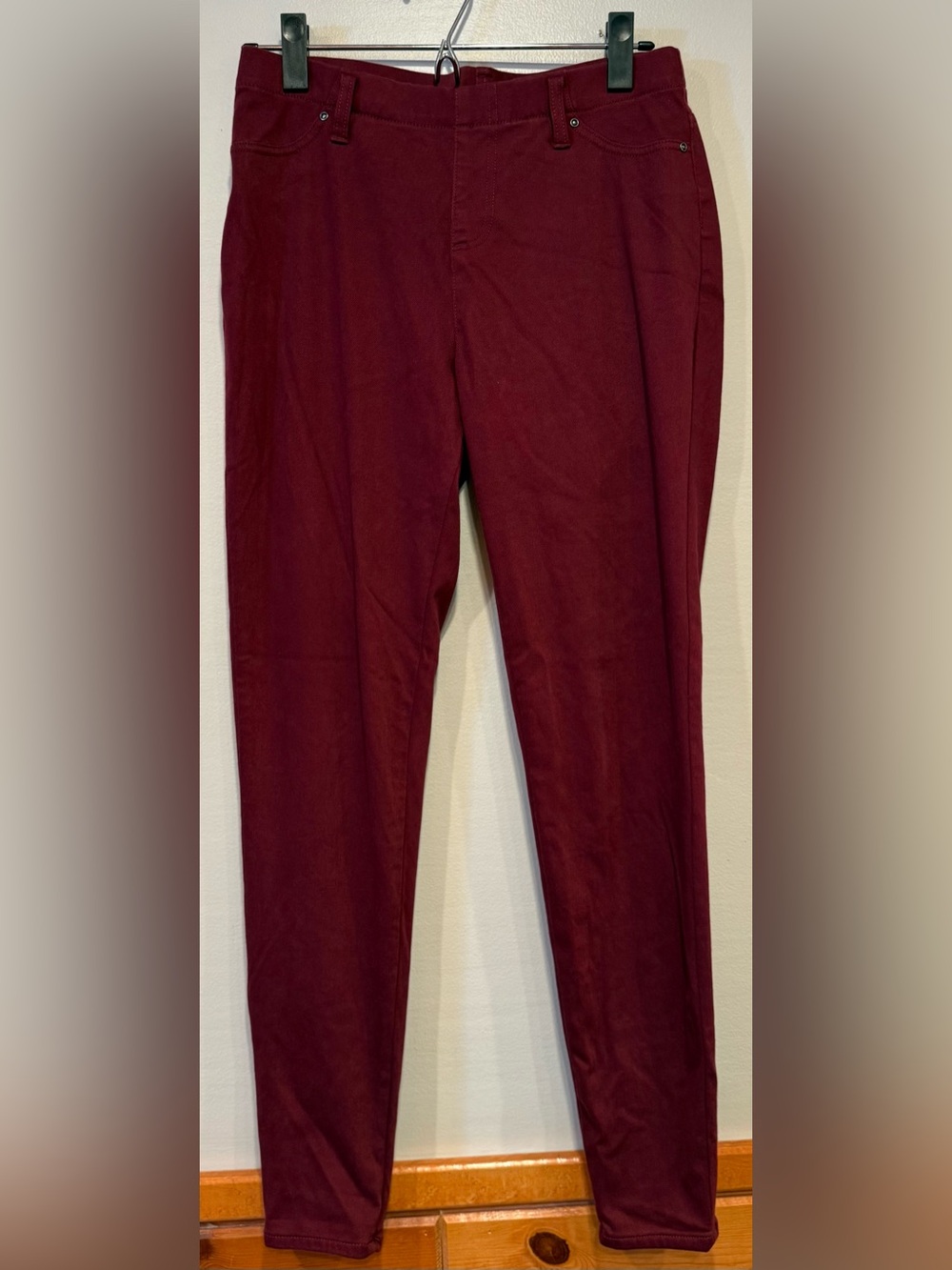 Vintage Faded Glory Burgundy Skinny Pants Women's Medium Y2K Vintage